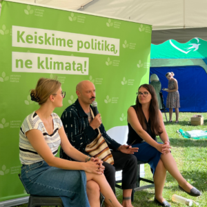 Read more about the article Žaliųjų komanda – politinių diskusijų festivalyje Mažeikiuose